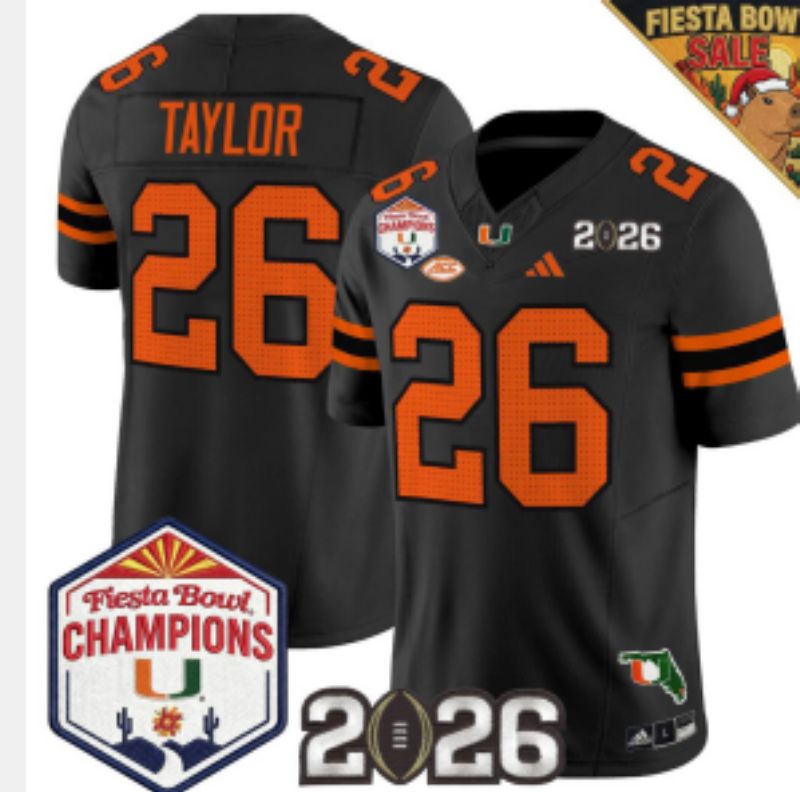 Men 2026 Miami Hurricanes #26 Taylor Black 3th generations Limited NCAA Jersey 0011->ncaa teams->NCAA Jersey